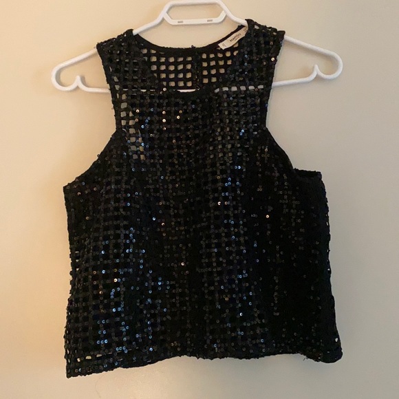 Mango sequined top - black - Picture 5 of 7